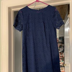 Ann Taylor navy lace dress